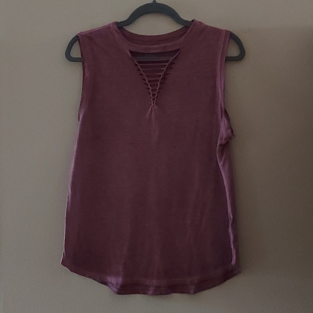 Soft, ripped V neck tank
